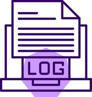 Logs Outline Shape Style Icon vector