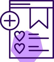 Add to Wishlist Outline Style Icon vector