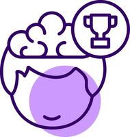 Trophy Outline Shape Style Icon vector