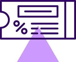 Coupon Code Outline Style Icon vector