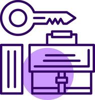 Key Outline Shape Style Icon vector