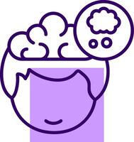 Thought Outline Shape Style Icon vector