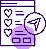 Wishlist Sharing Outline Style Icon vector