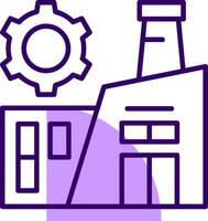 Factory Outline Shape Style Icon vector