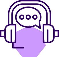 Customer service Outline Shape Style Icon vector