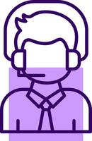 Helpdesk Outline Shape Style Icon vector