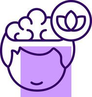 Lotus Outline Shape Style Icon vector