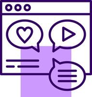 Social Media Integration Outline Style Icon vector