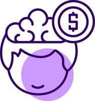 Earnings Outline Shape Style Icon vector