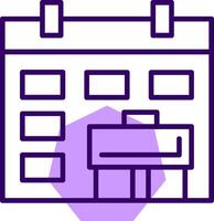 Calendar Outline Shape Style Icon vector