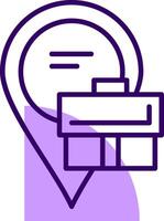 Location Outline Shape Style Icon vector
