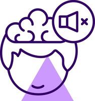 Mute Outline Shape Style Icon vector