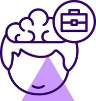 Briefcase Outline Shape Style Icon vector