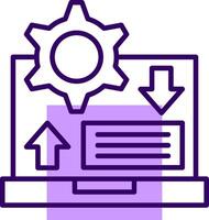 Agile Outline Shape Style Icon vector