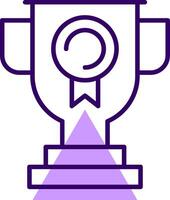 Trophy Outline Shape Style Icon vector