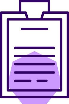 Clipboard Outline Shape Style Icon vector