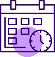 Deadline Outline Shape Style Icon vector