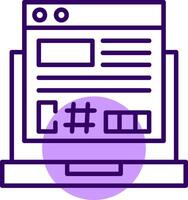 C Sharp Outline Shape Style Icon vector