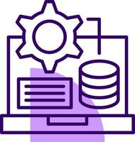 Database Outline Shape Style Icon vector
