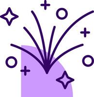 Fireworks Outline Shape Style Icon vector