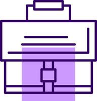 Briefcase Outline Shape Style Icon vector