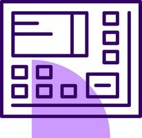 ATM Outline Shape Style Icon vector