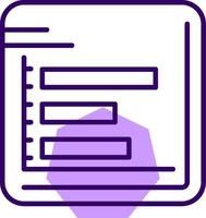 Bar chart Outline Shape Style Icon vector