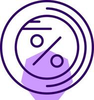 Percentage Outline Shape Style Icon vector
