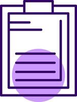 Clipboard Outline Shape Style Icon vector