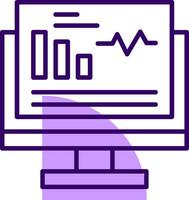 Monitor Outline Shape Style Icon vector
