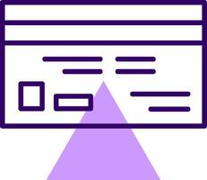 Credit card Outline Shape Style Icon vector