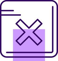 Cross Outline Shape Style Icon vector