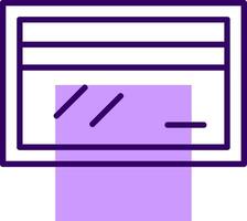 Credit Card Outline Shape Style Icon vector