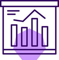 Bar chart Outline Shape Style Icon vector