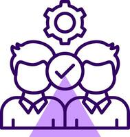 Partnership Outline Shape Style Icon vector