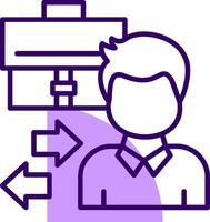 Business to consumer Outline Shape Style Icon vector