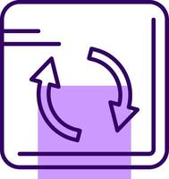 Refresh Outline Shape Style Icon vector
