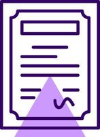 Certificate Outline Shape Style Icon vector