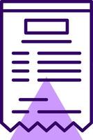 Invoice Outline Shape Style Icon vector