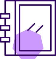 Notebook Outline Shape Style Icon vector