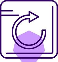 Undo Outline Shape Style Icon vector