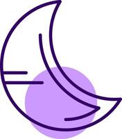Moon Outline Shape Style Icon vector