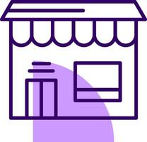 Storefront Outline Shape Style Icon vector