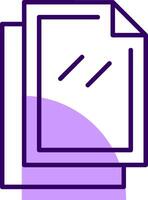 Copy Document Outline Shape Style Icon vector