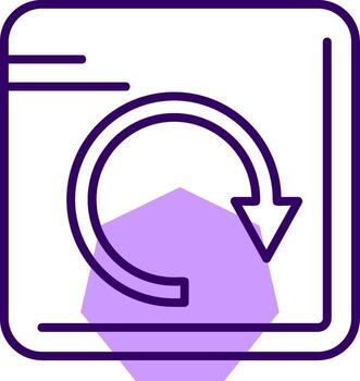 Redo Outline Shape Style Icon vector