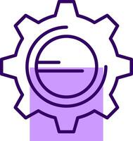 Settings Outline Shape Style Icon vector
