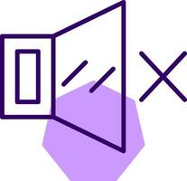 Mute Outline Shape Style Icon vector