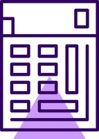 Calculator Outline Shape Style Icon vector
