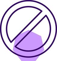 Banned Outline Shape Style Icon vector