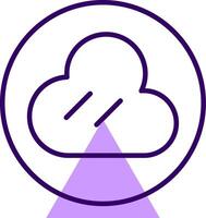 Cloud Sliped Slip Style Icon vector